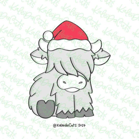 Highland Christmas Cow Cookie Cutter Standard  - Standard 4"