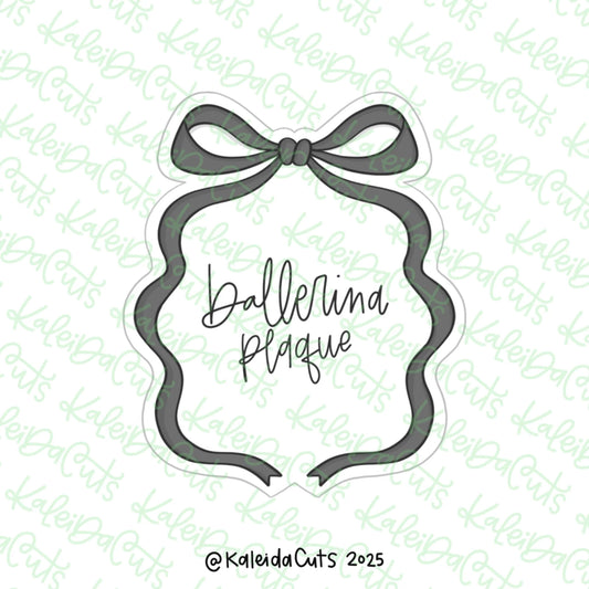 Ballerina Plaque Cookie Cutter Mini - 2"