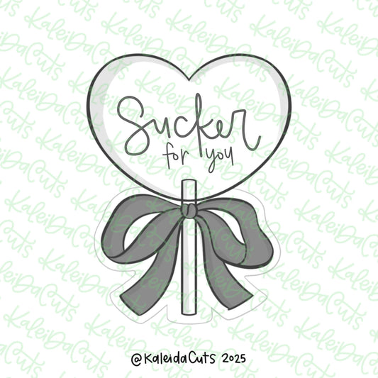 Heart Sucker Bow Cookie Cutter Standard - 3.9