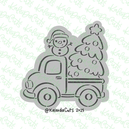 PYO Christmas Truck Snowman Cookie Cutter & Stencil Combo