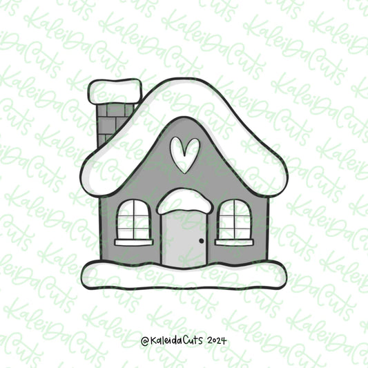 Chunky Winter Home Cookie Cutter - Mini 2"