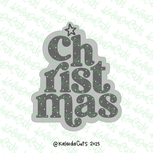 Christmas Lettering Tree Cookie Cutter Standard - 4"