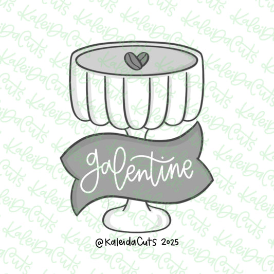 Champagne Banner Cookie Cutter Standard - 3.8