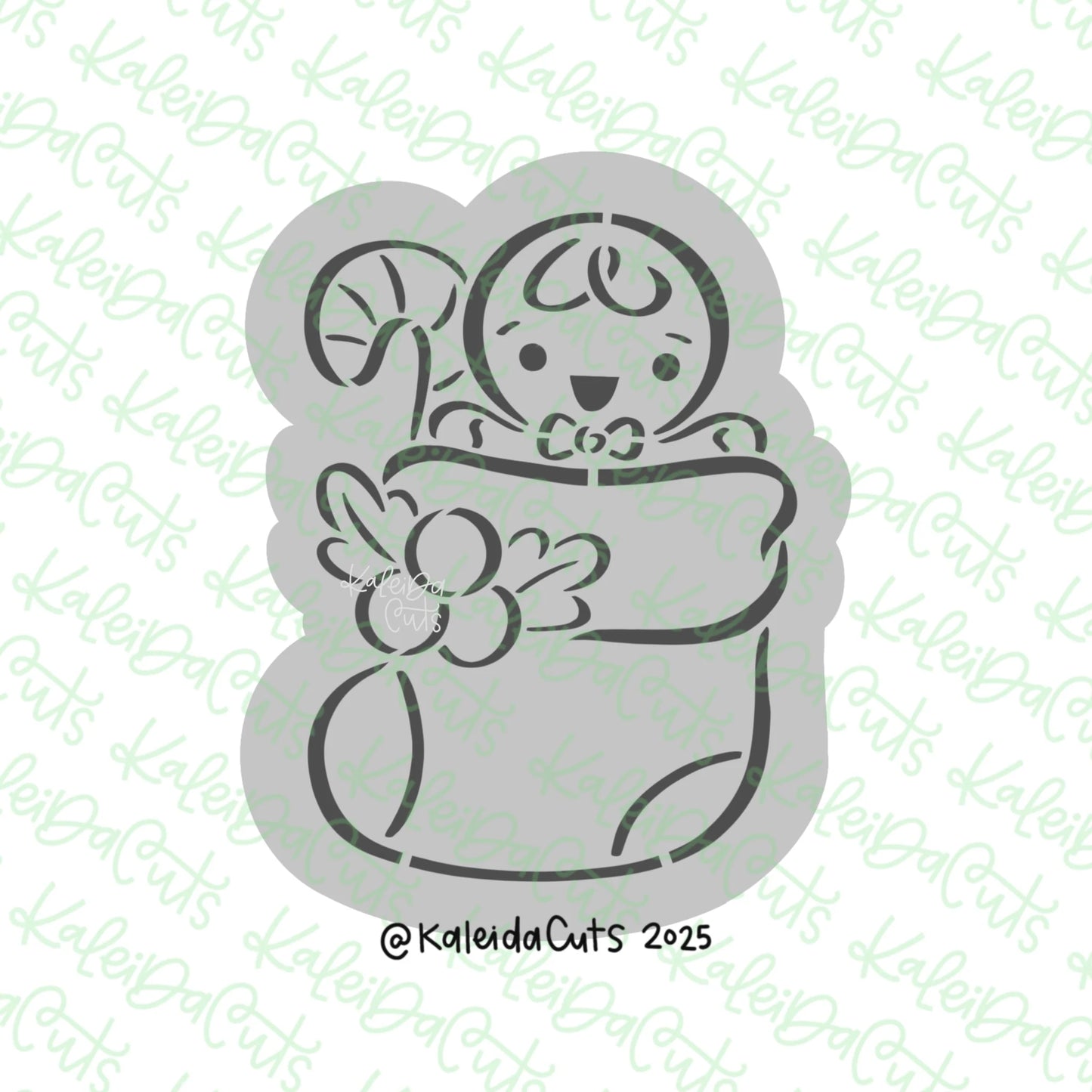 PYO Gingy Stocking Cookie Cutter & Stencil Combo