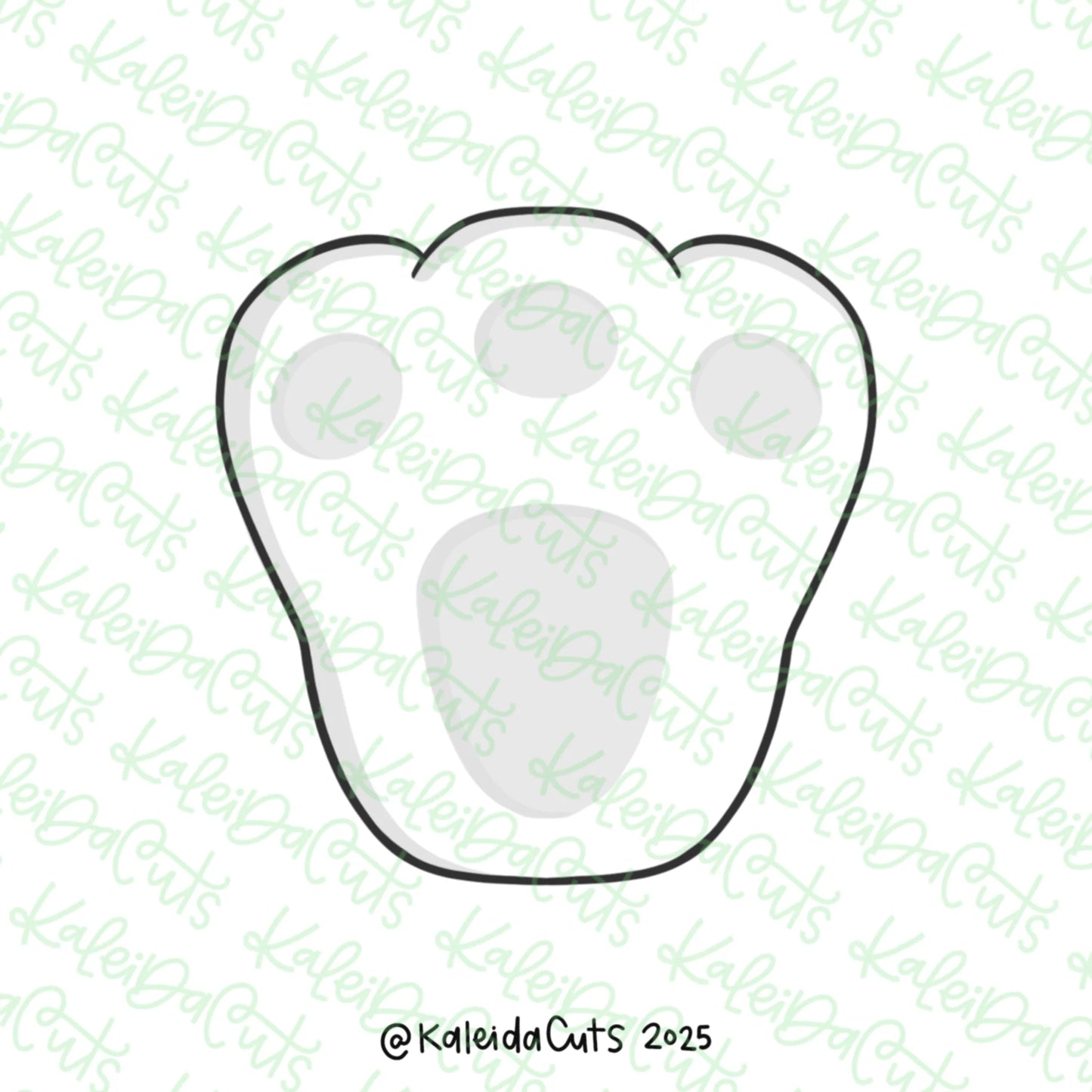 Squarish Bunny Foot Cookie Cutter Mini - 2