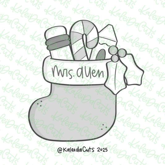 Teacher Stocking Cookie Cutter Standard - 3.7"