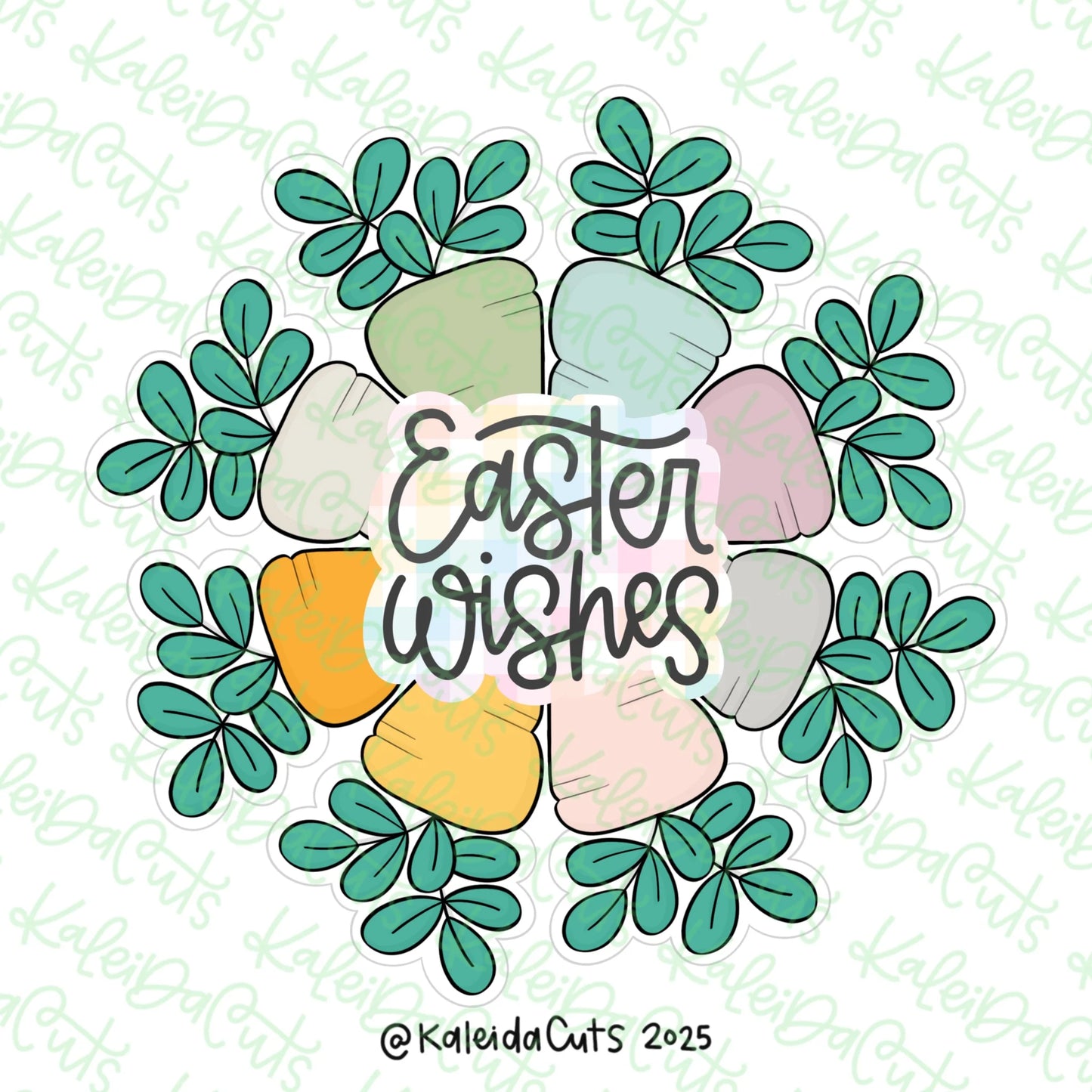 Floral Carrot Platter Cookie Cutter Large - 4.5