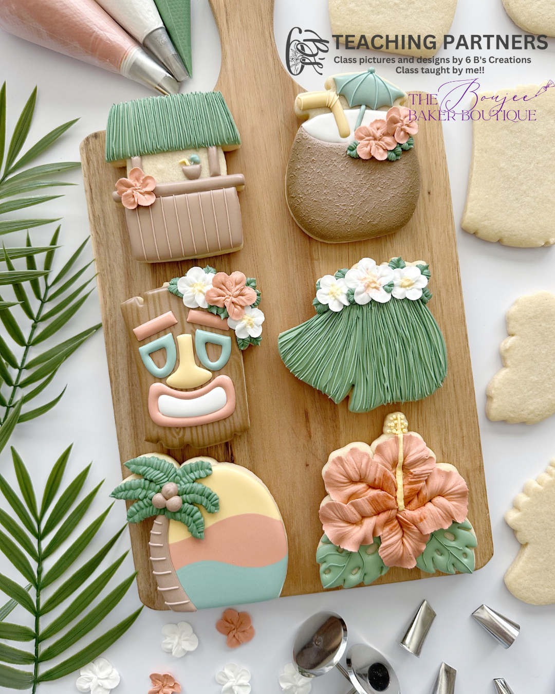 Intermediate Tropical Paradise Cookie Decorating Class 7/19/26 12:00-3:00pm