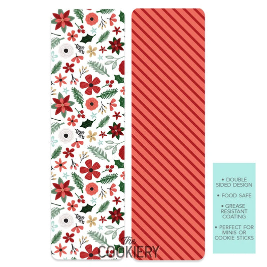 WINTER FLORAL GREASE-RESISTANT FOOD SAFE COOKIE CARD BACKERS