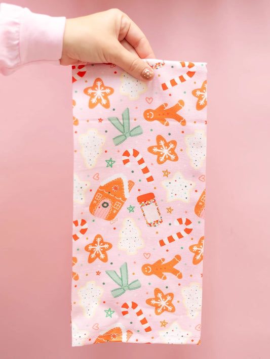 Holiday Cookies Christmas Tea Towel