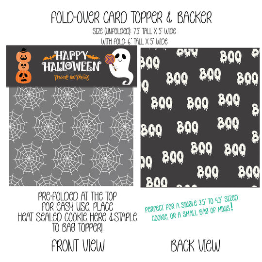 BOO HALLOWEEN TOPPER & BACKER