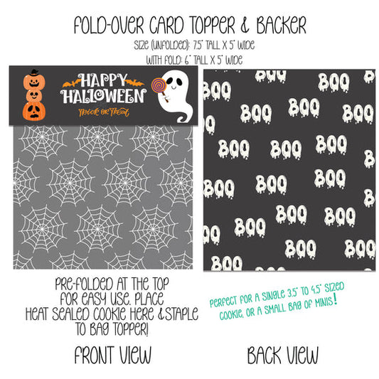 BOO HALLOWEEN TOPPER & BACKER