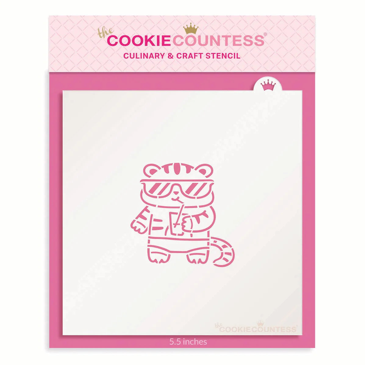 Cool Summer Tiger PYO Stencil