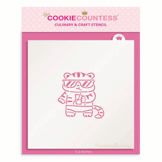 Cool Summer Tiger PYO Stencil