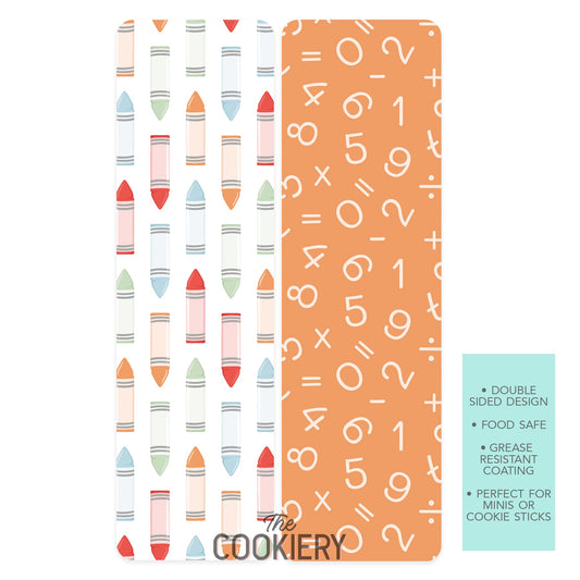 CRAYON PATTERN FOOD SAFE COOKIE CARD BACKERS - THE COOKIERY