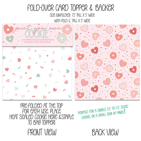 HEART DONUTS PYO FOLDED BAG TOPPER & BACKER - THE COOKIERY