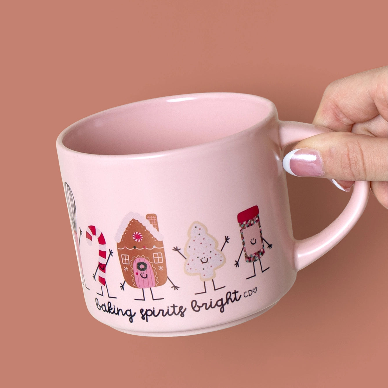 Baking Spirits Bright Christmas Large Ceramic Mug