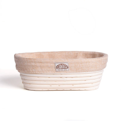 13" Oblong Proofing Bread Basket with Liner – 123Dough