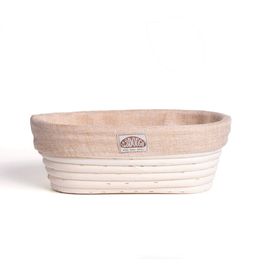 13" Oblong Proofing Bread Basket with Liner – 123Dough