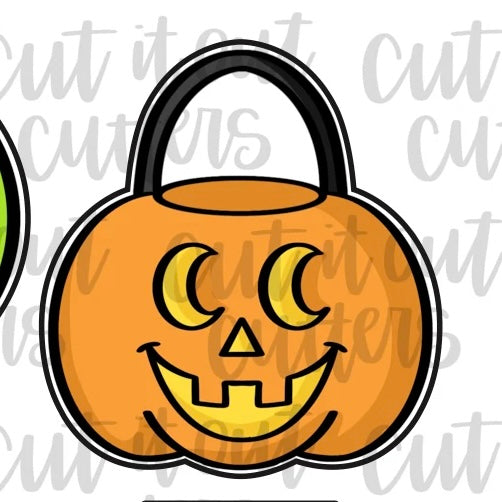 Jack-O-Lantern Pail  Halloween Cuties Cookie Cutter- 2.5"