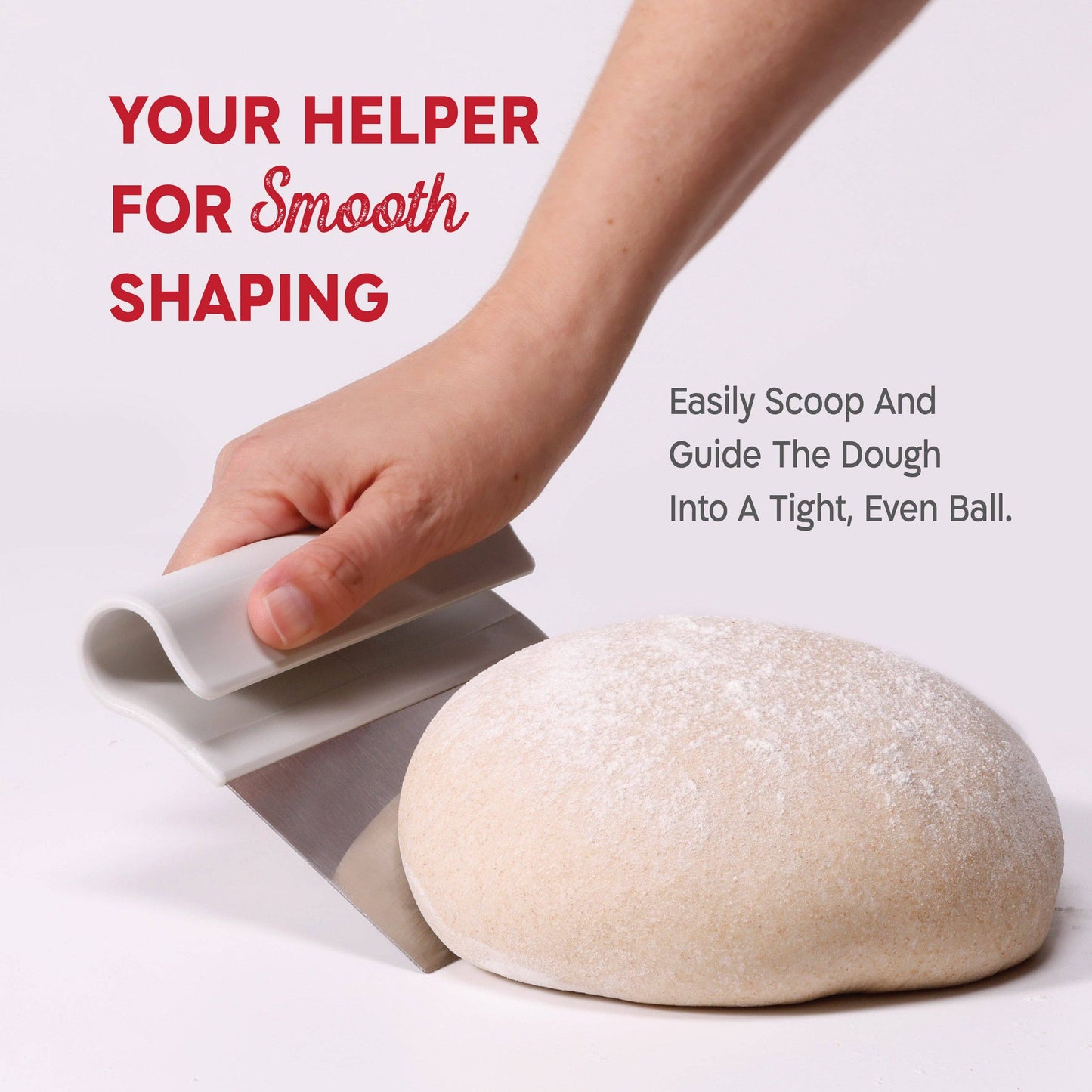 KneadAce Bench Scraper and Baker's Brush: Gray / Turquoise