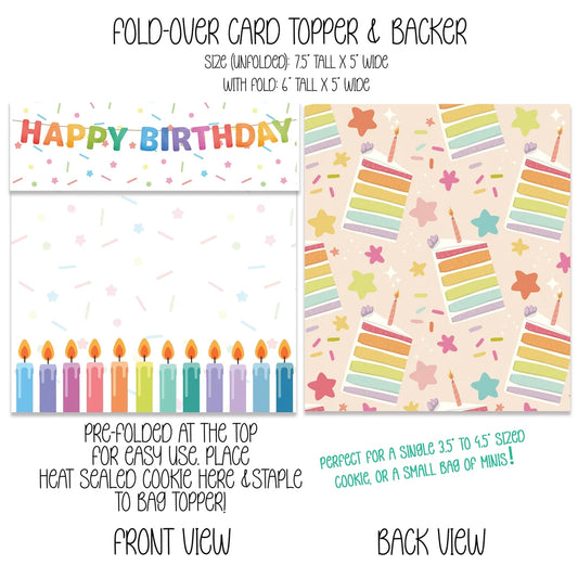 HAPPY BIRTHDAY TOPPER & BACKER