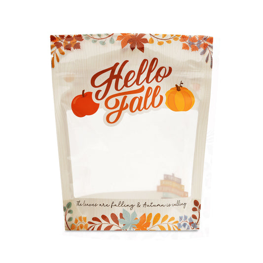 Hello Fall Cookie Pouches – 6.5″ x 8″ x 2.5″ 10 Pack