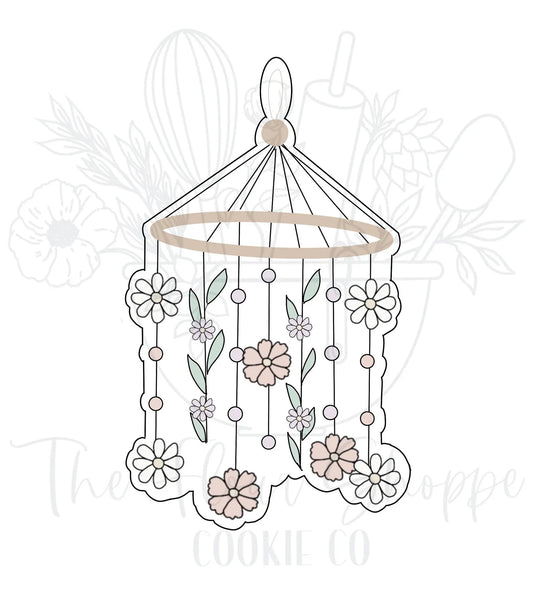 Floral Crib Mobile Flower Baby Shower Cookie Cutter