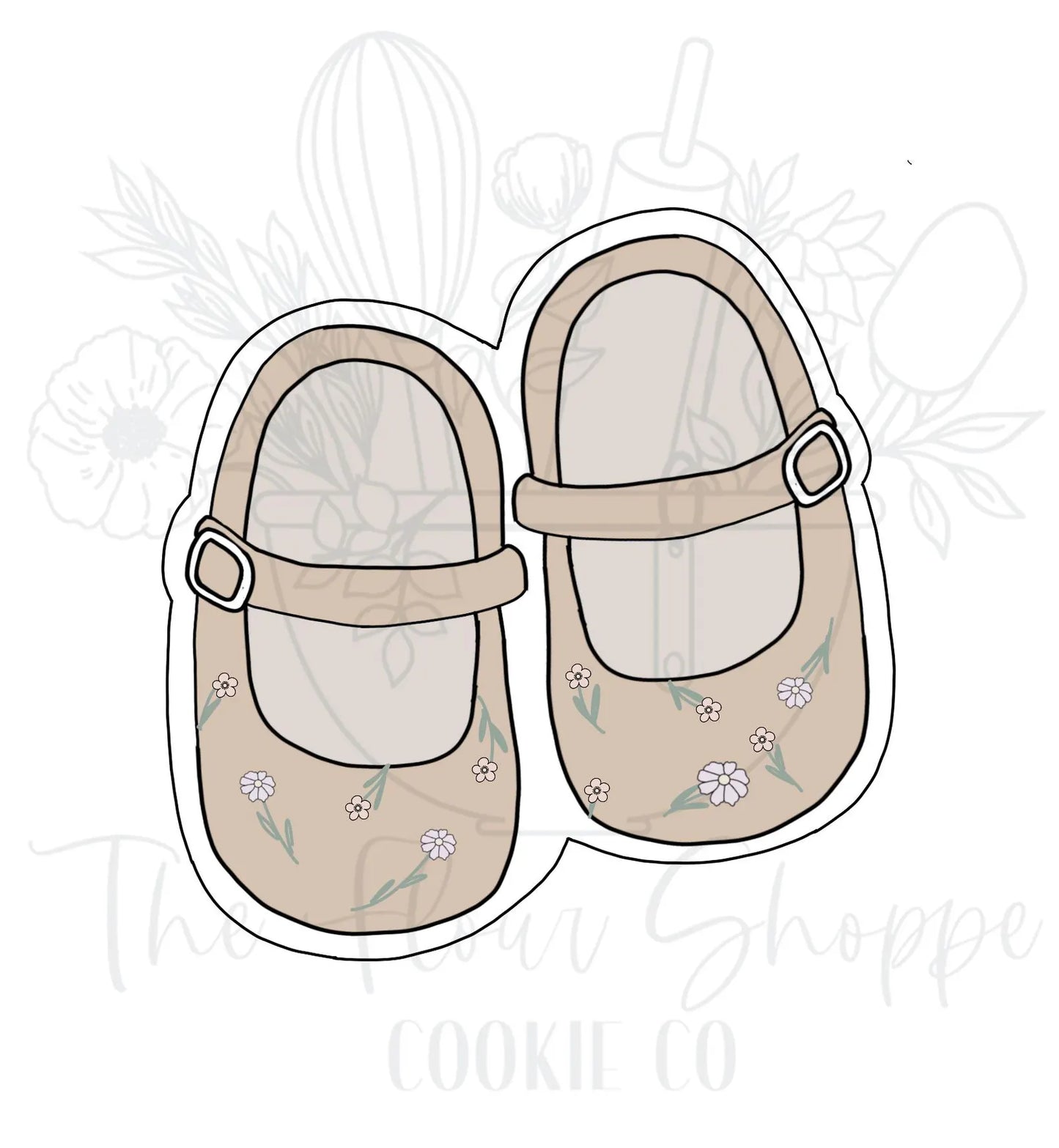 Baby Shoes with Buckles Baby Shower Cookie Cutter