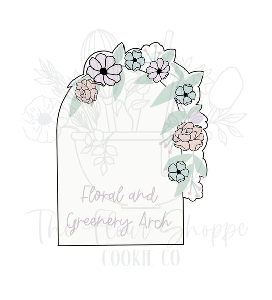 Balloon Floral and Greenery Arch Plaque Cookie Cutter