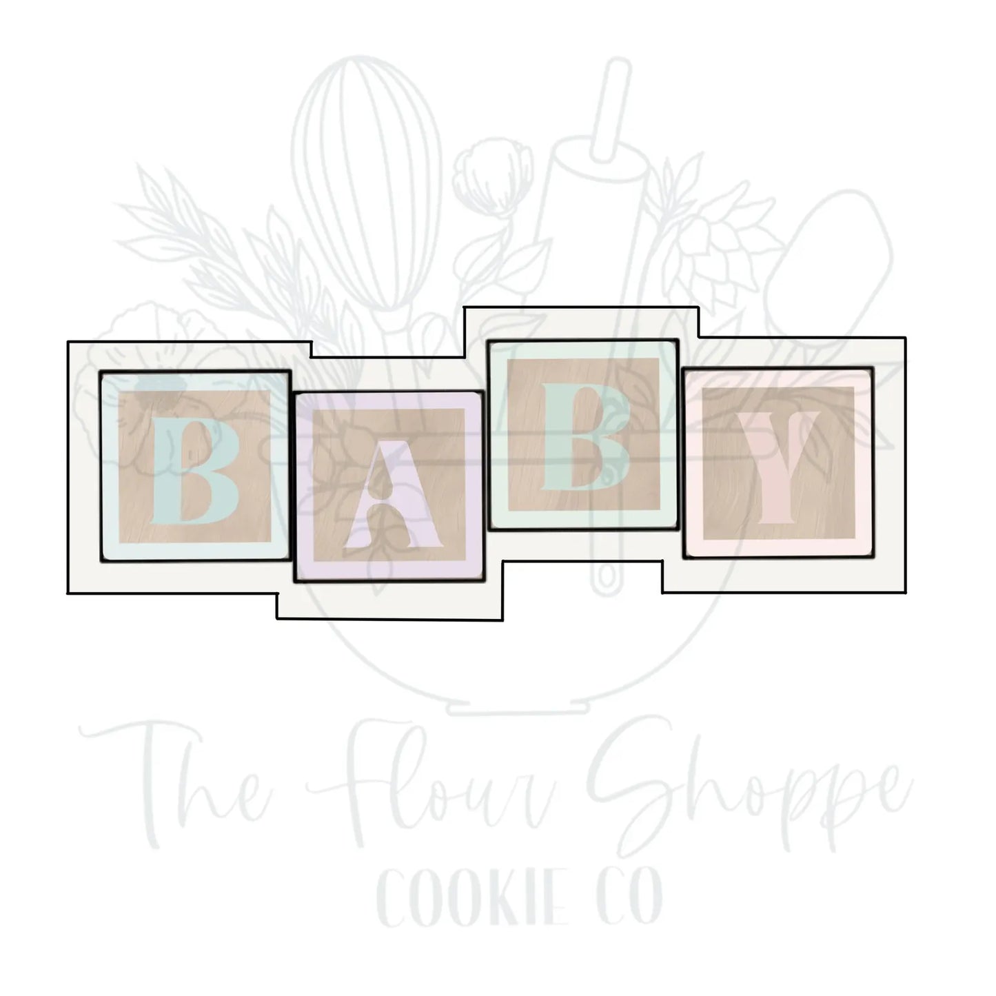 Baby Blocks Baby Shower Cookie Cutter