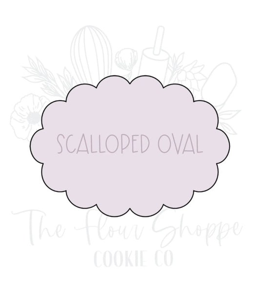 Scalloped Oval Basic Plaque Cookie Cutter