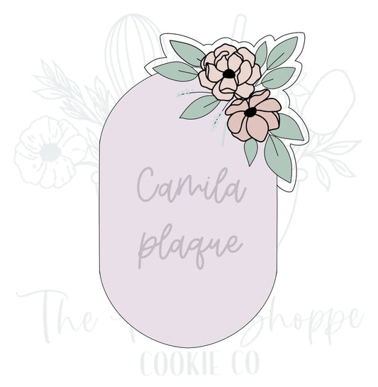 Camille Floral and Greenery Plaque Cookie Cutter