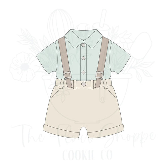 Baby Shorts Outfit 2 Baby Boy Shower Cookie Cutter