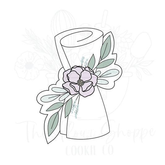 Floral Diploma 1 Graduation Cookie Cutter High School Senior