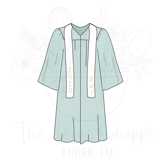 Graduation Robe Gown Grad Cookie Cutter High School Senior