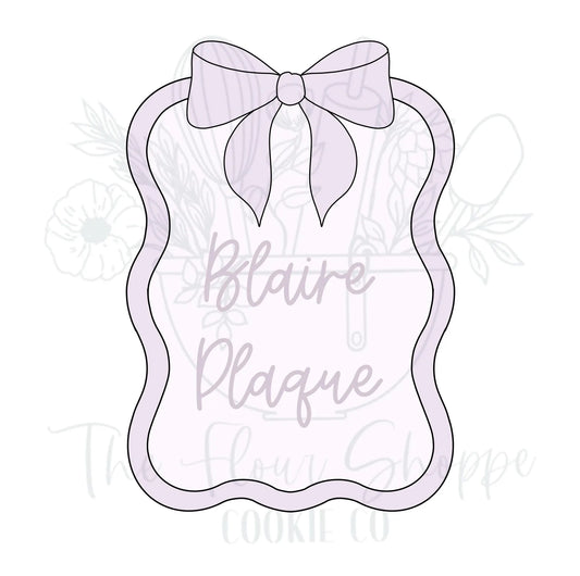 Blaire Bow Rectangle Plaque Cookie Cutter