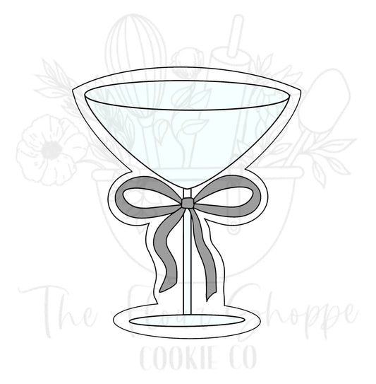 Martini Glass 1 with Bow Cookie Cutter