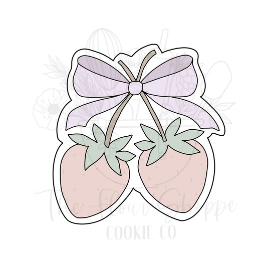Bow with Strawberries Fruit Cookie Cutter