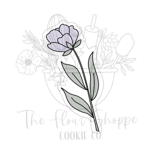 Tall Lisianthus, Long Stem Flower Bouquet Cookie Cutter