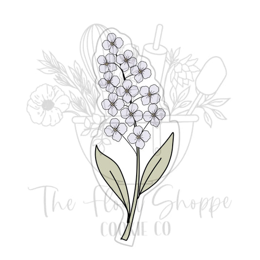 Tall Hydrangea, Long Stem Flower Bouquet Cookie Cutter