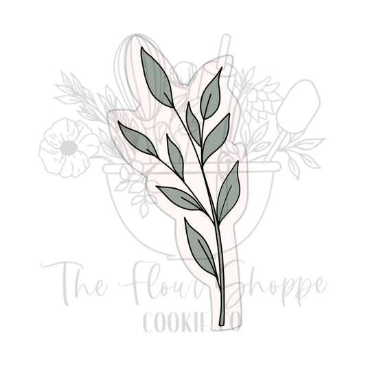 Tall Leaf Stem, Long Stem Flower Bouquet Cookie Cutter