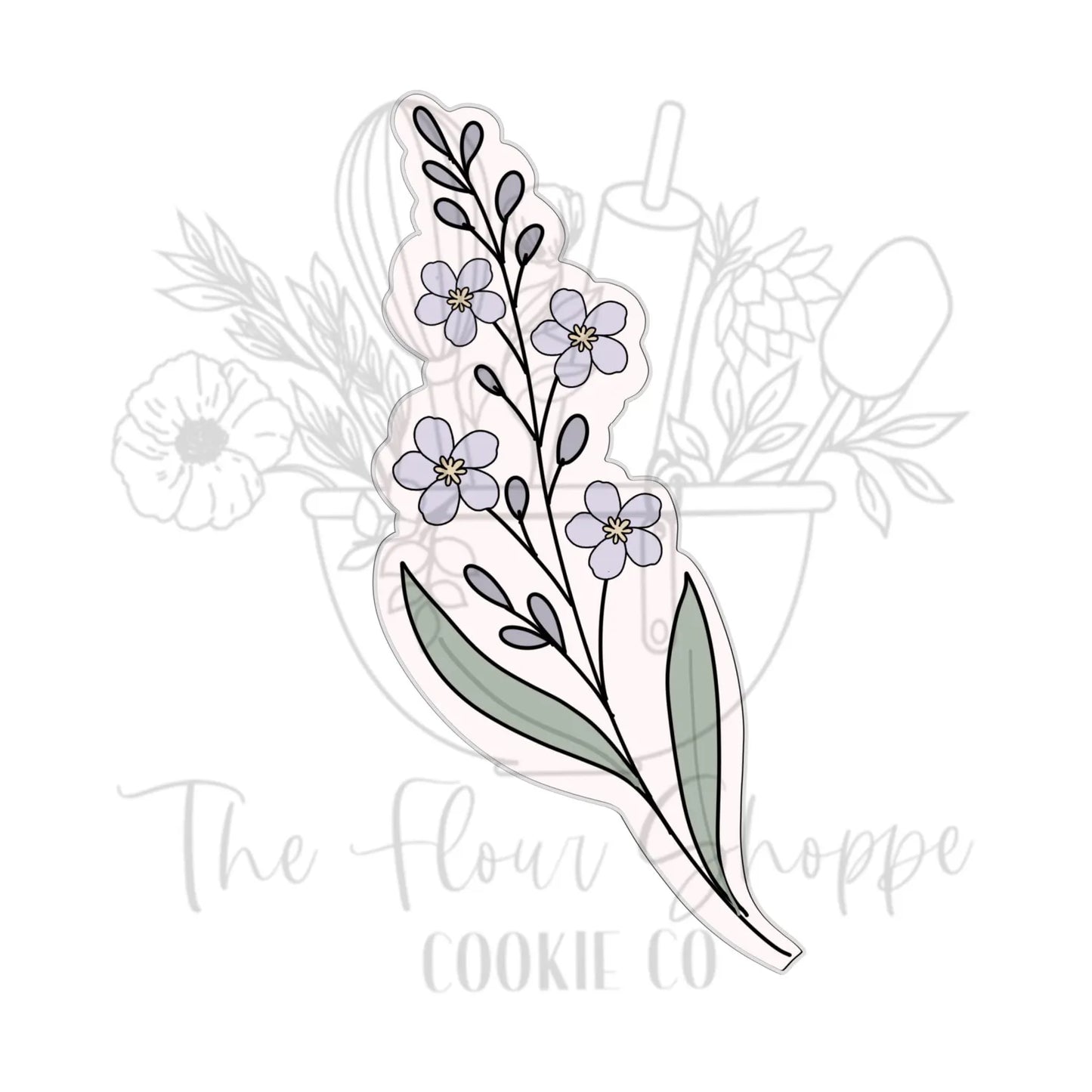 Tall Wax Flower, Floral Long Stem Flower Bouquet Cookie Cutter