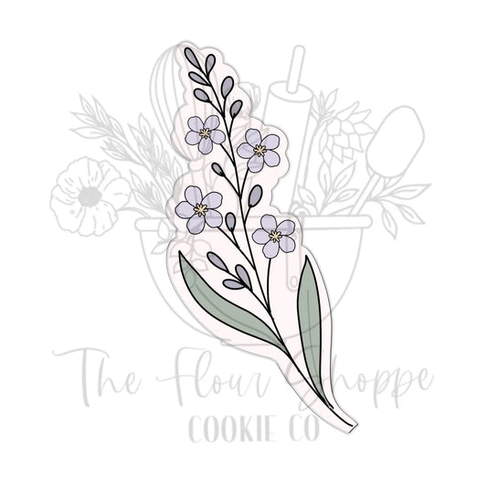 Tall Wax Flower, Floral Long Stem Flower Bouquet Cookie Cutter