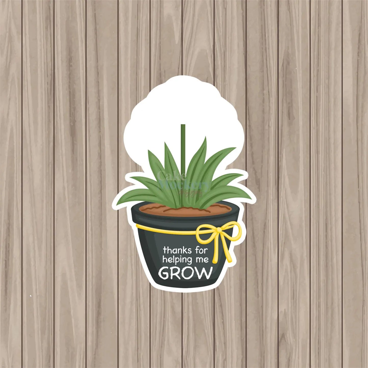 Flowerpot Die Cut Card - 6"x 4."