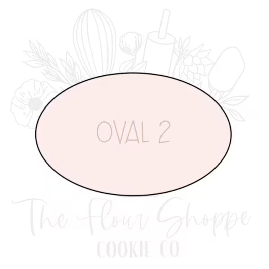 Oval 2 Basic Plaque Cookie Cutter
