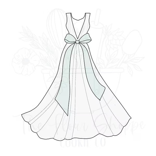 Wedding Dress with bow  2 Cookie Cutter