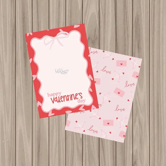 Happy Valentine's Day - 3.5"x5" PrintedCookie Card