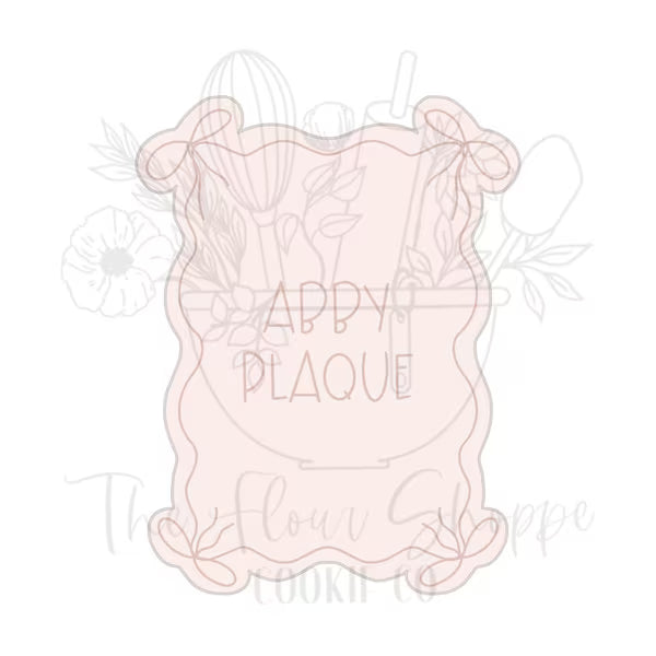 Abby Plaque with Bow Cookie Cutter