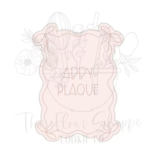 Abby Plaque with Bow Cookie Cutter